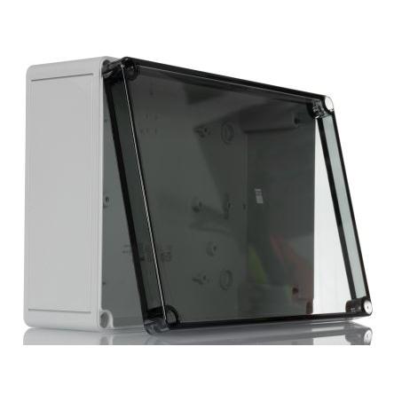 Rittal Nástěnná krabice, řada: PK IP66 Plastové RAL 7035 254 mm Průhledné dveře 180 mm 90 mm