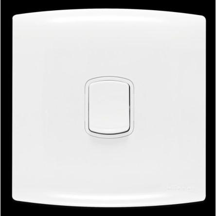 Spínač světel Kolébkový Nástěnná 2cestný 1, 220V, 250 V barva Bílá Polykarbonát 1pólový Contactum, rozsah: Alfanar