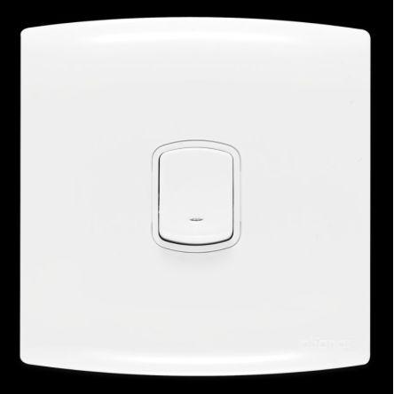 Spínač světel Kolébkový Nástěnná 1cestný 1, 220V, 250 V barva Bílá Polykarbonát 2pólový Contactum, rozsah: Alfanar