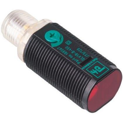 Pepperl + Fuchs Fotoelektrický snímač, řada: GLV18 LED Válcový Zásuvný, výstup: NPN Retroreflexní IP67