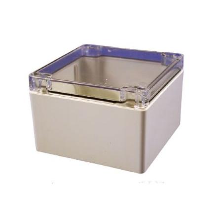 Hammond Pouzdro, řada: 1554 IP68 barva Světle šedá barva Čirá Polykarbonát 119.4 mm 80 mm 119.4 mm Silikon