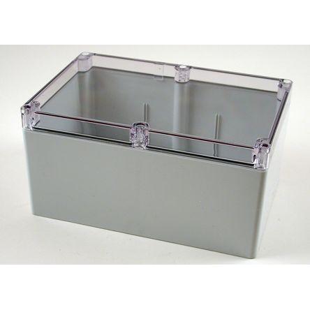 Hammond Pouzdro, řada: 1554 IP68 barva Světle šedá barva Čirá Polykarbonát 238.8 mm 119.4 mm 160 mm Silikon
