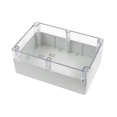 Hammond Pouzdro, řada: 1554 IP68 Nestíněný barva Světle šedá barva Čirá Polykarbonát 300 mm 120 mm 200 mm Silikon