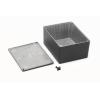 Hammond Pouzdro, řada: 1590-RIBBED IP65, IP54 Stíněné barva Černá, Přírodní barva Přírodní 121 mm 57 mm 95 mm Silikon