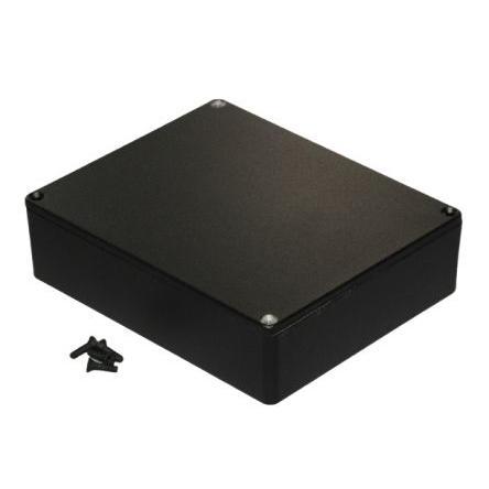 Hammond Pouzdro, řada: 1590 IP54 barva Černá barva Černá Odlévaný hliník 145 mm 39 mm 121 mm Silikon