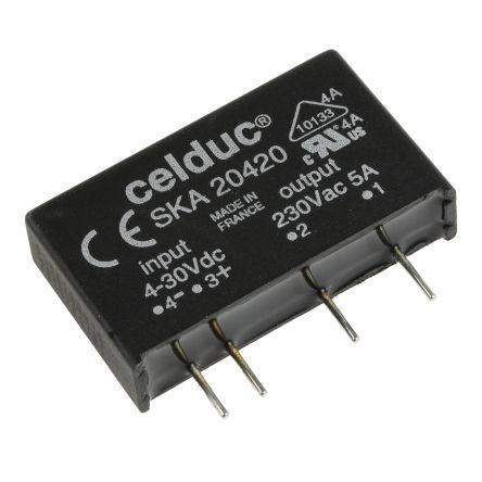 Celduc Polovodičové relé 4 A Montáž na plošný spoj 275 V ac SK 30V dc