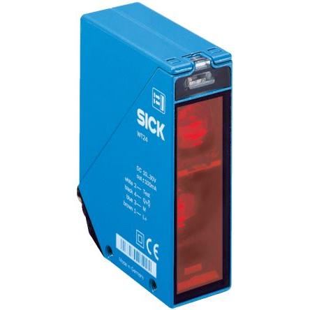 SICK Fotoelektrický snímač, řada: W24 LED Pravoúhlý Žlázy, výstup: NPN/PNP Potlačení pozadí IP67