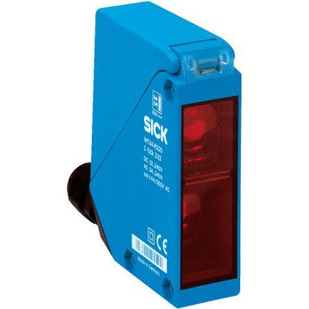 SICK Fotoelektrický snímač, řada: W34 LED Pravoúhlý Konektor M12, výstup: NPN/PNP Potlačení pozadí IP67