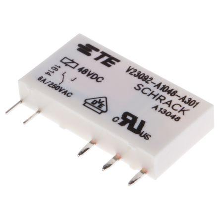 TE Connectivity Výkonové relé SPDT Montáž na plošný spoj 6A 48V dc SNR
