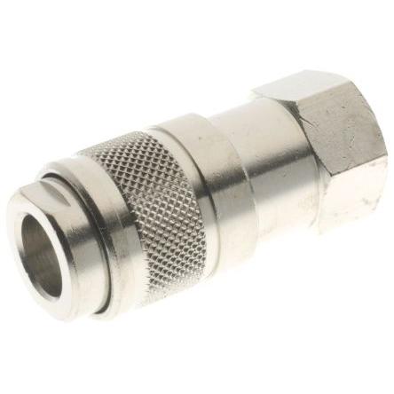 RS PRO Pneumatický přímý adaptér s vněj. závitem, řada: 122, 0.25in Zásuvný, Vnitřní 1/4" Potravinářský stupeň BSP