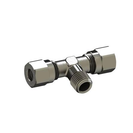 RS PRO Pneumatický adaptér s vnějším závitem, tvaru T 1/4 in 6 mm