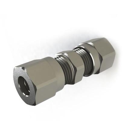RS PRO Přímý pneumatický adaptér s oboustr. vněj. závitem, řada: 69460 Nerezová ocel, 6 mm Zásuvný, 6 mm Zásuvný