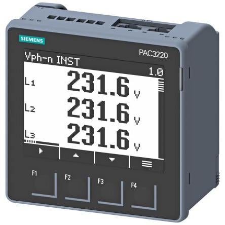 Měřič spotřeby energie, řada: SENTRON PAC3220 LCD 5číslicový Impulzový výstup výška číslice 85 mm, výška výřezu: 96 mm,