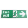 RS PRO Konec znamení, Polybutylentereftalát FIRE EXIT, Bílá, Zelená Angličtina