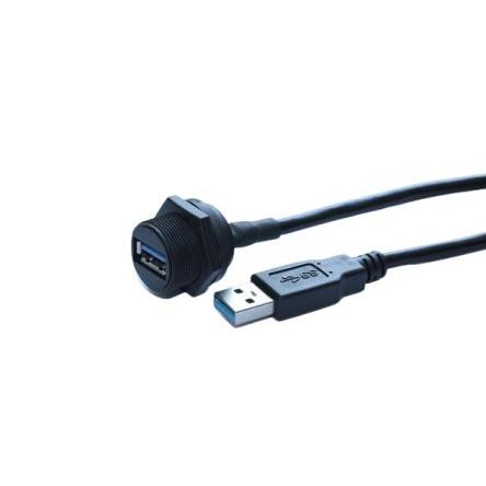 RS PRO USB typ A, řada: USB Type A Vnitřní, počet portů: 1portový, orientace těla: Rovný USB typu A, Panel USB 3.0,