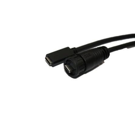 RS PRO Kabel USB do zásuvky IC Vnější, řada: GT11C, A: USB typu C, 2 m Vnitřní, Černá, B: USB typu C
