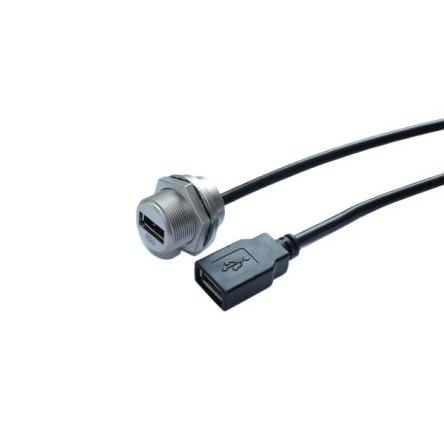 RS PRO USB typ A, řada: USB Type A Vnitřní, počet portů: 1portový, orientace těla: Rovný USB typu A, Panel USB 2.0,