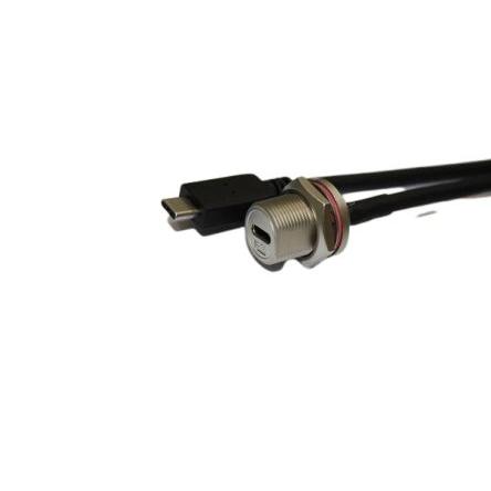 RS PRO Konektor USB C, řada: USB Type C Vnitřní, počet portů: 1portový, orientace těla: Rovný USB typu C, Panel USB 3.1,