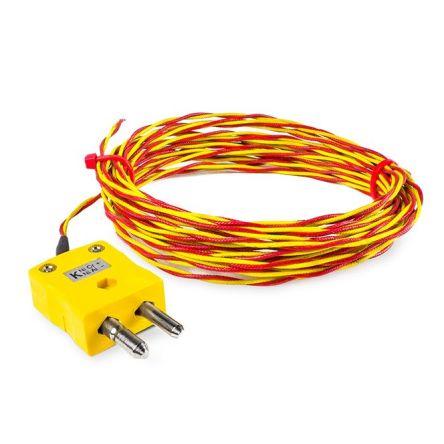 Termočlánek s odkrytým spojem ANSI 2 m kabel typ K Skelné vlákno 2 m sonda, 0 °C 1 mm na 700 °C RoHS Compliant, ANSI RS