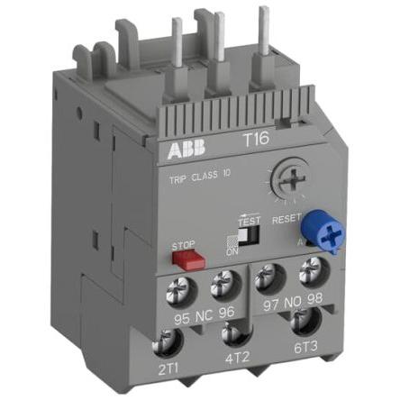 ABB Relé teplotního přetížení 1 NO/1 NC s Automaticky a ručně resetováním a hodnotami FLC motoru 0.55A, 0.74 A 740mA