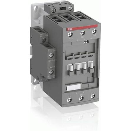ABB 1 NO, 1 NC Stykač napětí ve vinutí 100V ac, 250 V ac 3pólový 70 A 185 kW s 4 NO, 1 NC kontakty 250V ac Řízení
