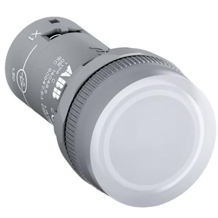 ABB Kontrolka, řada: CL Bílá, průměr výřezu: 22 mm Panel montáž