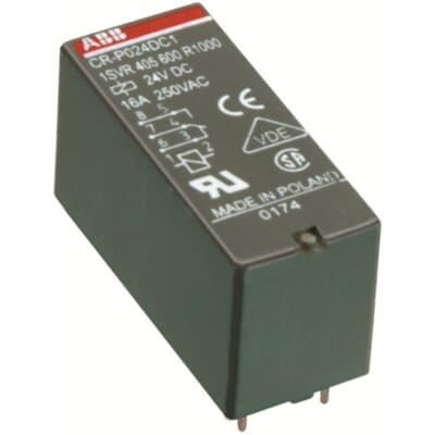 ABB Relé rozhraní 24V dc DPDT Lišta DIN CRP 8A
