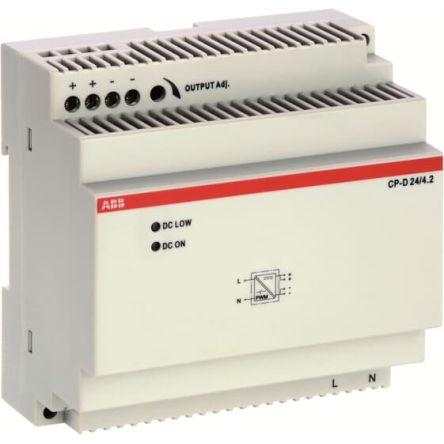ABB Napájecí zdroj na lištu DIN CP-D, počet výstupů: 5 Spínaný režim 240V ac 4.2 A St. 24V dc DC 100 W