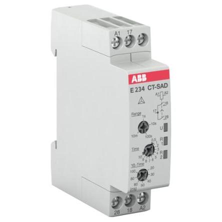 ABB Časovací relé Lišta DIN DPST 2kontaktové 24 to 240 V ac 24V ac, 240 V ac 1 funkce Šroub 0.05 to 600 s
