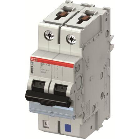 ABB Miniaturní jistič, rozsah: S400M 2pólový 10A vypínací výkon 25 kA, charakteristika: Typ C, rozsah: SMISSLINE TP 12V