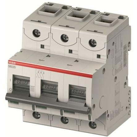 ABB Miniaturní jistič, rozsah: S800C 3pólový 50A vypínací výkon 25 kA, charakteristika: Typ C, rozsah: High Performance