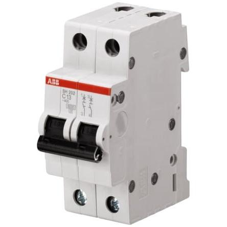 ABB Miniaturní jistič, rozsah: SH200 2pólový 6A vypínací výkon 6 kA, charakteristika: Typ C, rozsah: ComPact Home 440V