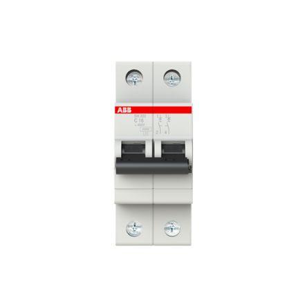 ABB Miniaturní jistič, rozsah: SH200 2pólový 16A vypínací výkon 6 kA, charakteristika: Typ C, rozsah: ComPact Home 400V