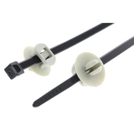 Stahovací páska Uvnitř vroubkované 150-55940 T30RFT5-PA66HS-BK/GY 150 mm 3.6mm Černá Nylon 66 HellermannTyton