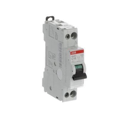 ABB Miniaturní jistič, rozsah: SN201 2pólový 16A vypínací výkon 6 kA, charakteristika: Typ C, rozsah: MCB SN200 230V ac