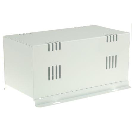 RS PRO Pouzdro na přístroje Odvětrávaný Ocel válcovaná za studena 112 mm barva Bílá 257 mm 130 mm