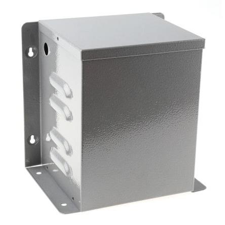 RS PRO Pouzdro Stíněné S přírubou barva Šedá barva Šedá Ocel 182 mm 246 mm 192 mm