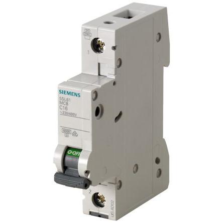 Siemens Miniaturní jistič, rozsah: 5SL 1pólový 4A vypínací výkon 6 kA, charakteristika: Typ B, rozsah: SENTRON 400V ac