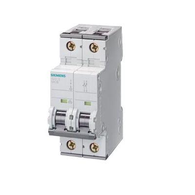 Siemens Miniaturní jistič, rozsah: 5SY 2pólový 4A vypínací výkon 10 kA, charakteristika: Typ B, rozsah: SENTRON 400V ac