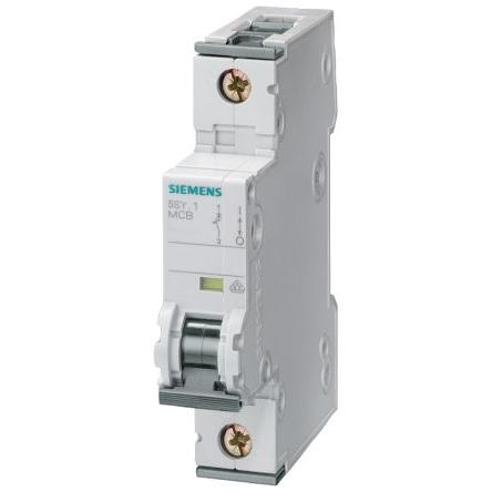 Siemens Miniaturní jistič, rozsah: 5SY 1pólový 4A vypínací výkon 15 kA, charakteristika: Typ D, rozsah: SENTRON 400V ac