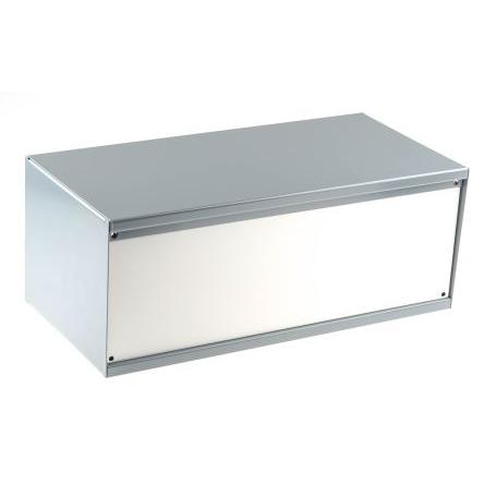 RS PRO Pouzdro na přístroje Ocel válcovaná za studena 159 mm barva Šedá 406 mm 197 mm
