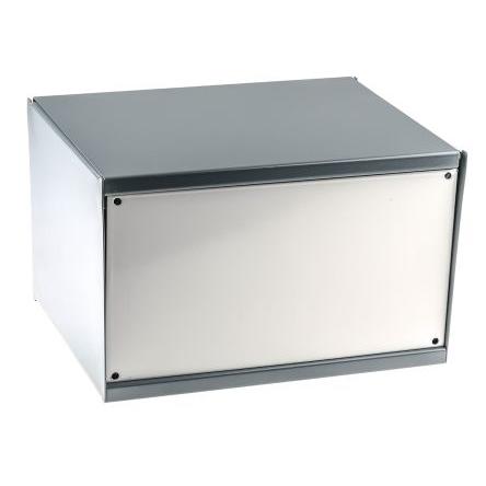 RS PRO Pouzdro na přístroje Ocel válcovaná za studena 159 mm barva Šedá 254 mm 197 mm