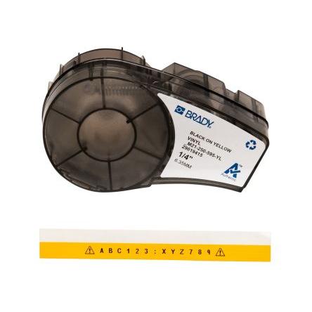 Páska do tiskárny štítků barva tisku Černá Žlutá pro různé modely tiskáren BMP21 LAB Brady 6.4 m 6.35 mm 6.35 mm