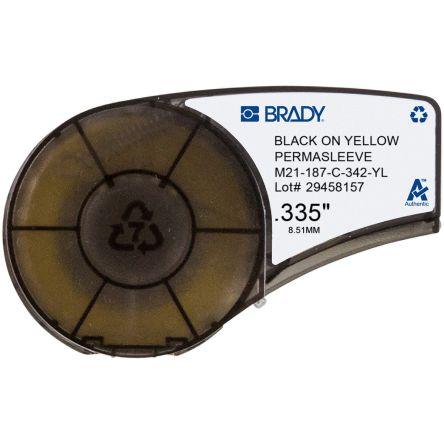 Tepelně smrštitelný označovač kabelů, řada: R4300 barva Černá na žluté 2.13 m x 20.65mm Tisknutelný Brady 3.8 mm