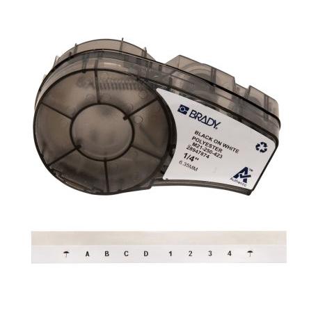 Páska do tiskárny štítků barva tisku Černá Žlutá Vrstvené pro různé modely tiskáren BMP21 LAB Brady 6.4 m 6.35 mm 6.35