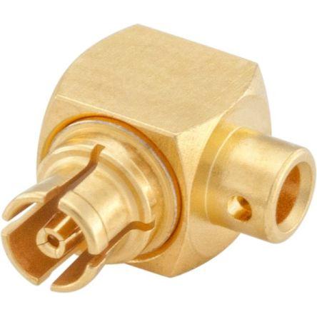 Rosenberger SMP, řada: Mini-SMP Vnitřní, 50 Ω, orientace těla: Pravý úhel, Kabel Konektor SMP Pájecí, 65GHz 155 °C -55