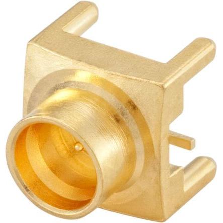 Rosenberger Jack SMA, řada: SMA Vnější, 50 Ω, orientace těla: Rovný, Průchozí otvor Konektor SMA Pájecí, 26.5GHz 155 °C