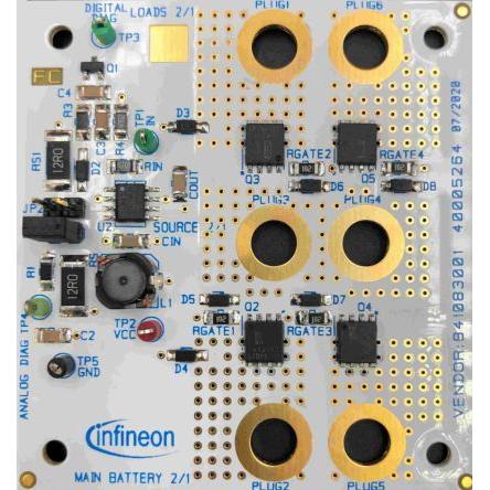 Vyhodnocovací deska DESKA AUIR3241S B2B MOSFET Infineon AUIR3241S, pro použití s: Automobilový průmysl, spínač
