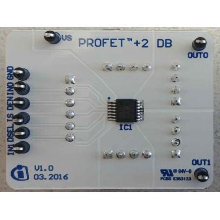 Vyhodnocovací deska BTS7008-2EPA DAUGH BRD Vyhodnocovací deska Infineon BTS7008-2EPA, pro použití s: Automobilový