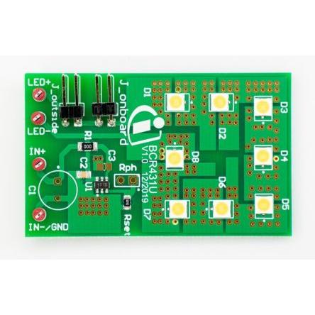 Demo deska DEMO_BCR431U_LVDROP LED ovladač Infineon BCR431U, pro použití s: Osvětlení LED, osvětlení
